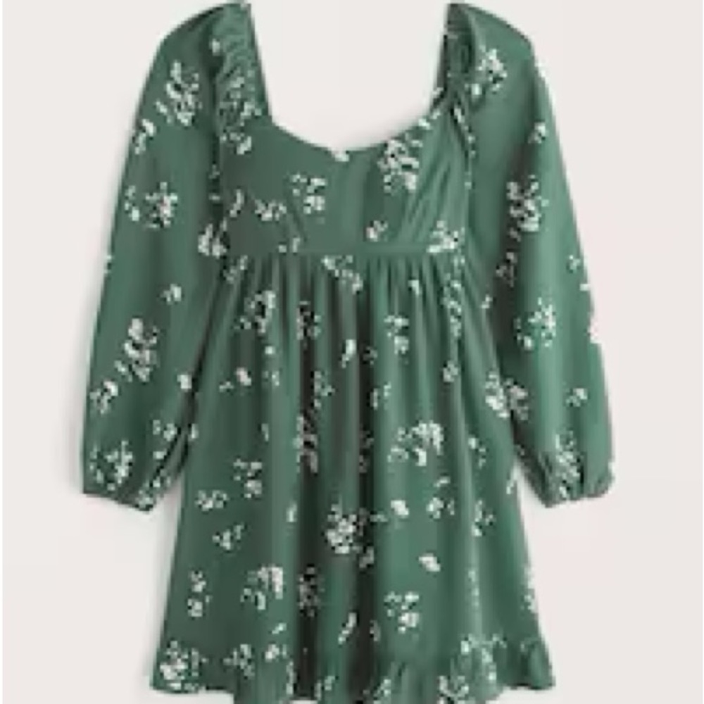 Abercrombie Long-Sleeve Scoopneck Mini Dress corset sweetheart